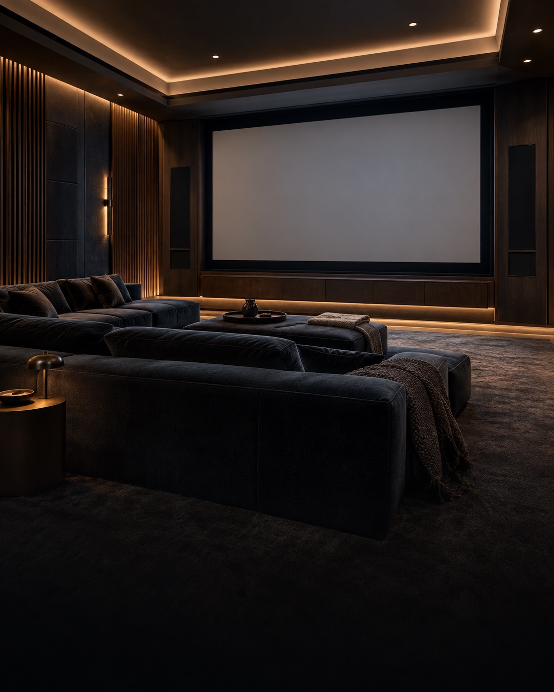 Private cinema with integrated audio and video