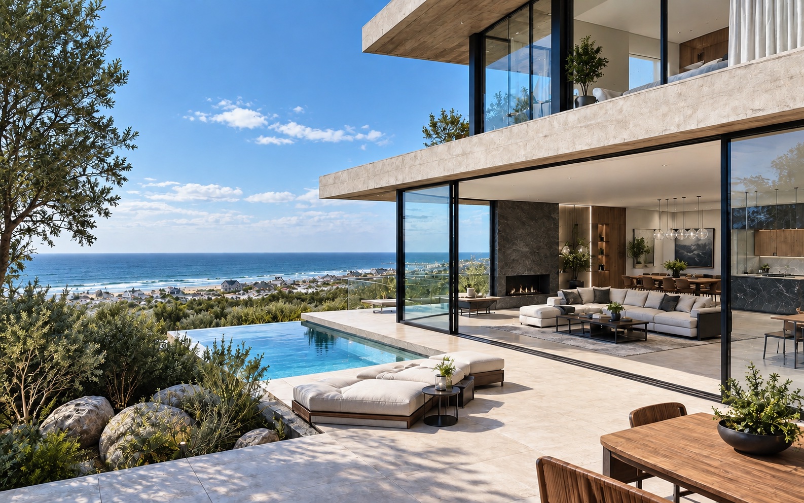Modern coastal home with connected outdoor spaces