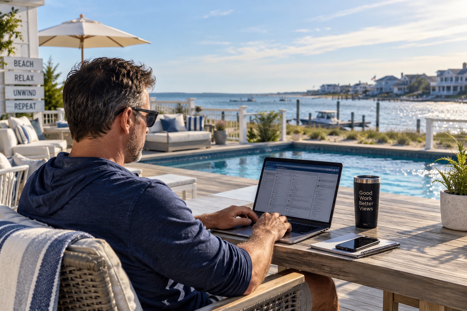 Connected coastal property supported by reliable indoor and outdoor network coverage